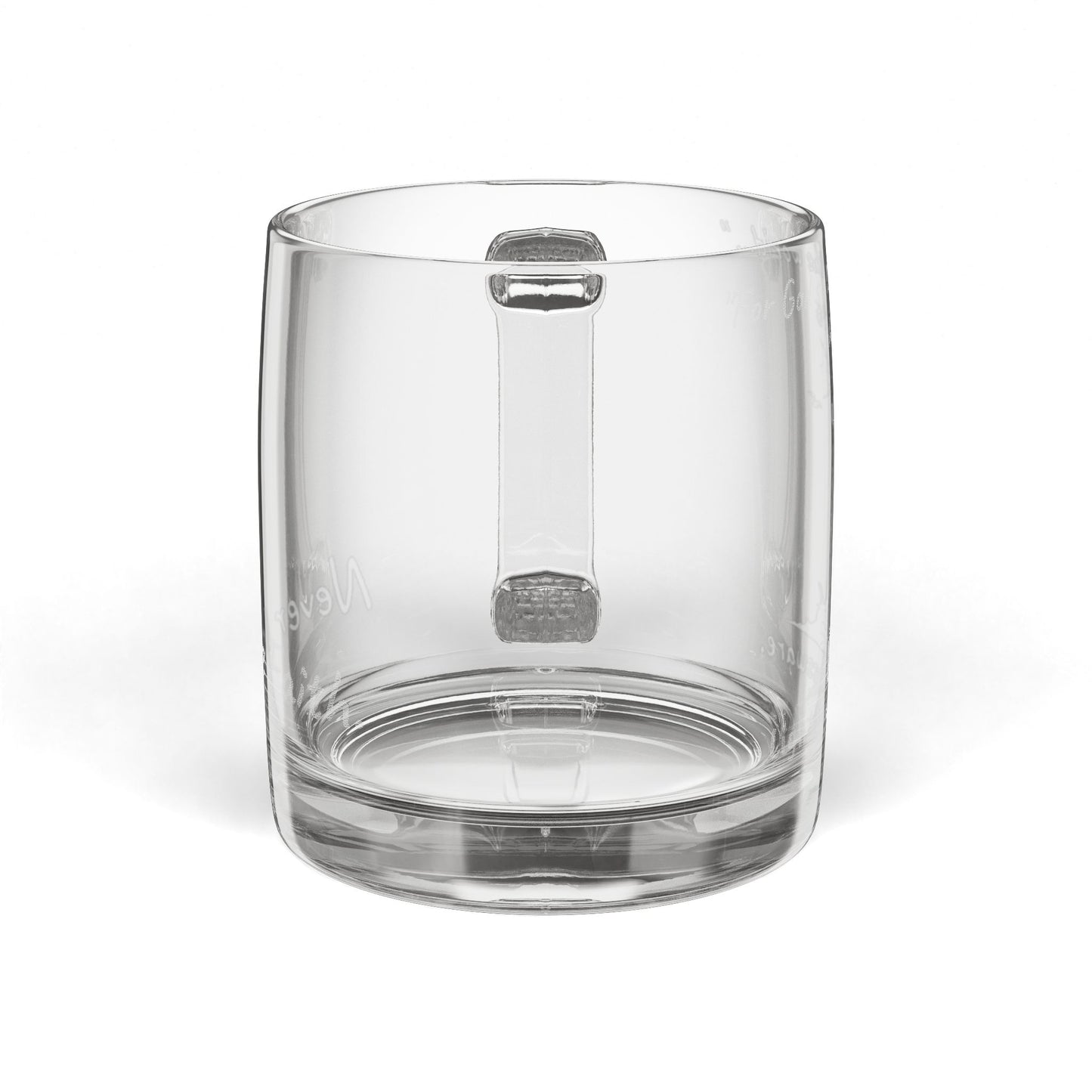 12.25oz Engraved Glass Coffee Mug - “For God so loved the world..." John 3:16 (KJV)