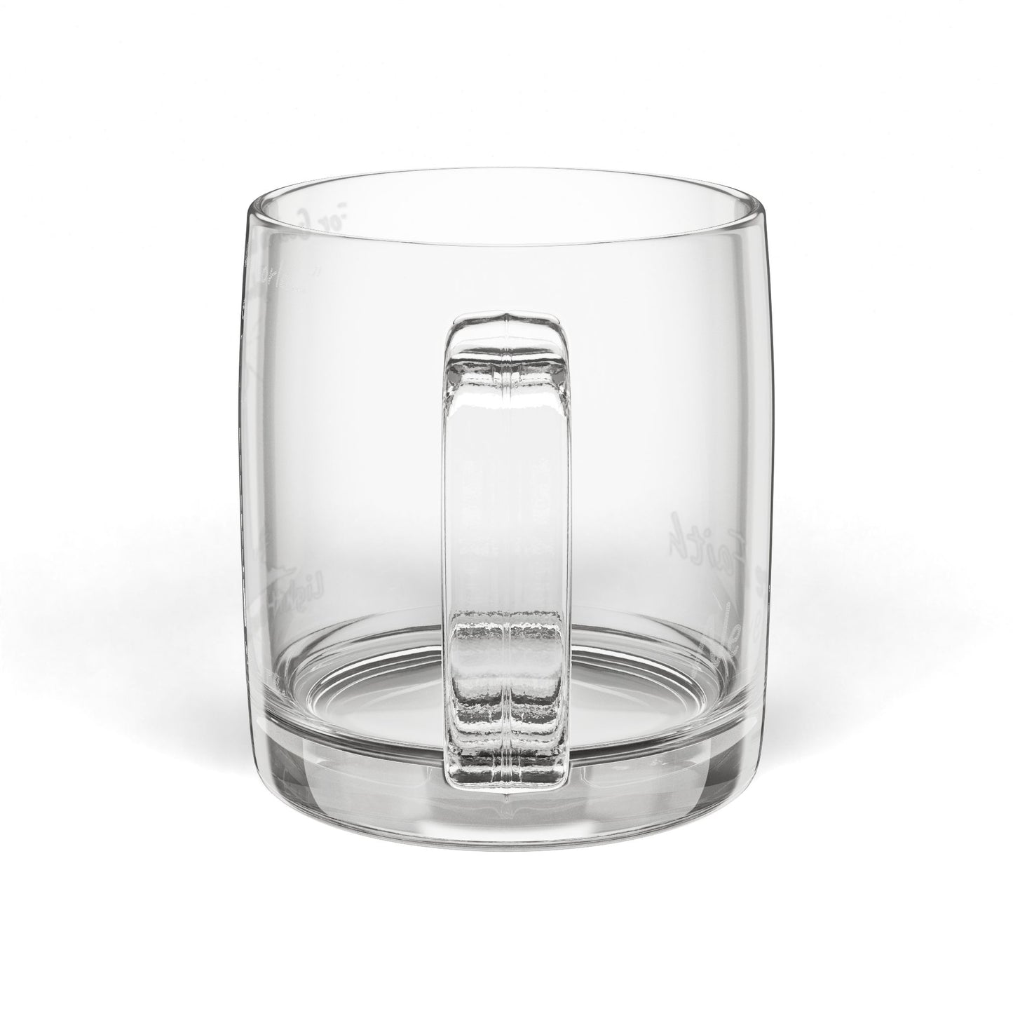 12.25oz Engraved Glass Coffee Mug - “For God so loved the world..." John 3:16 (KJV)