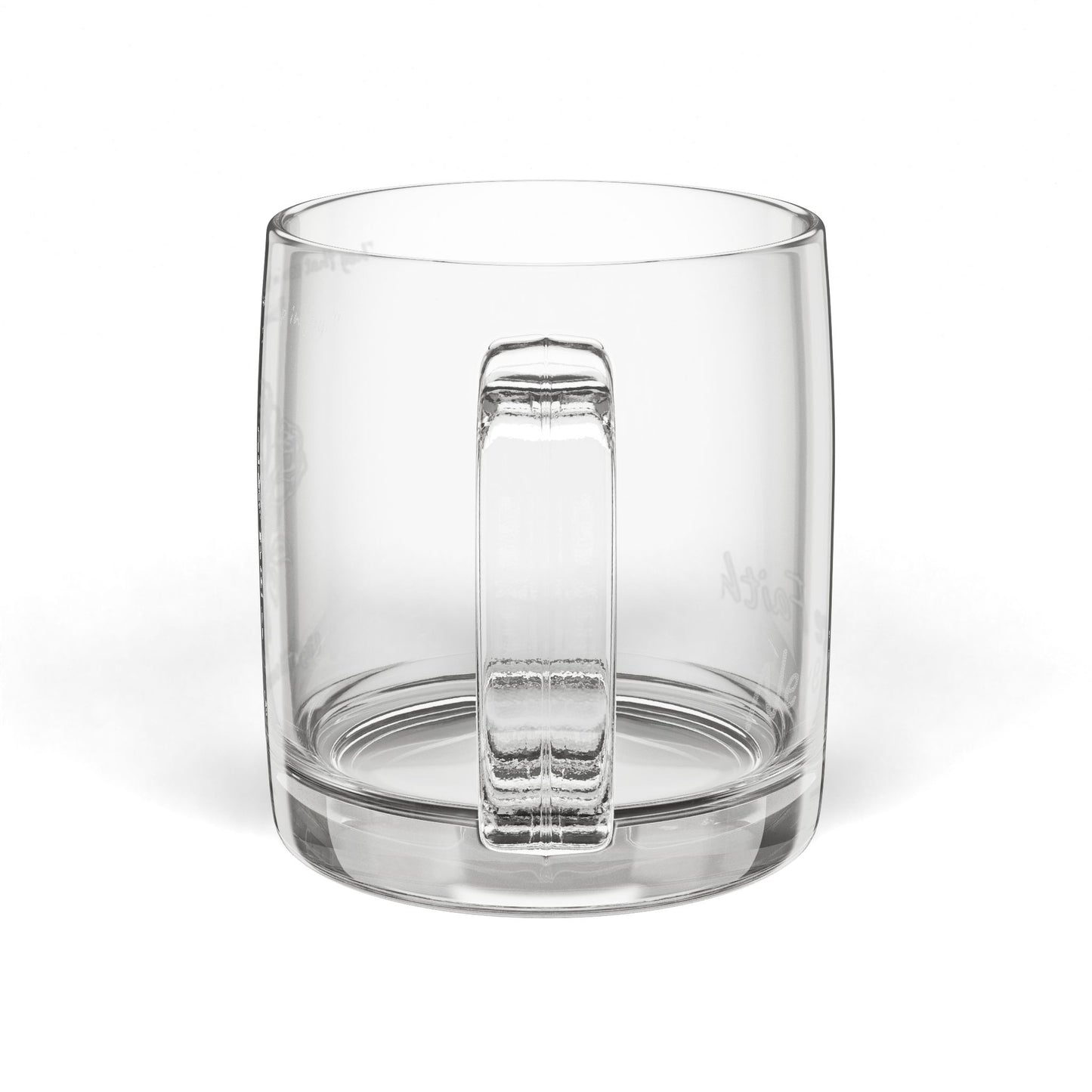 12.25oz Engraved Glass Roses Mug - “They that sow in tears shall reap in joy.” Psalms 126:5 (KJV)