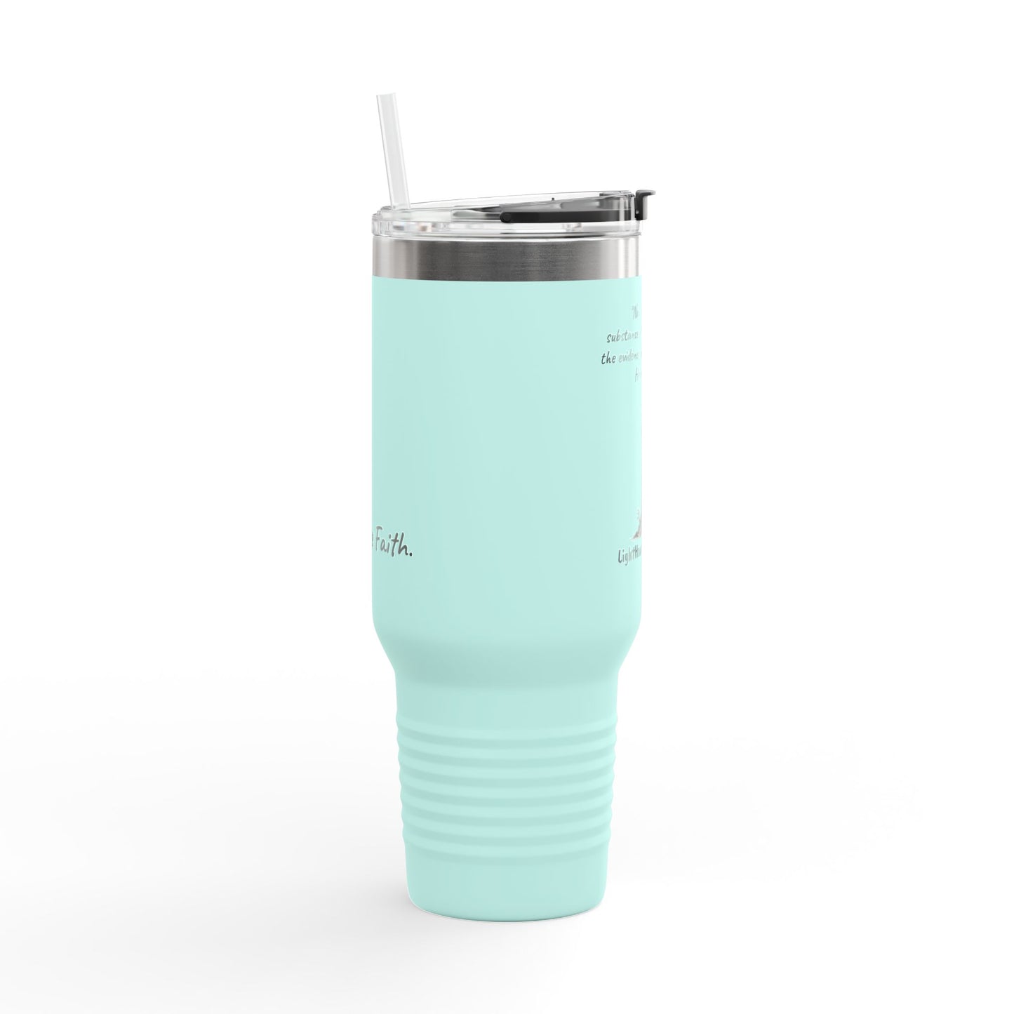 40oz Insulated Travel Mug "The evidence of things not seen." Hebrews 11:1 (KJV)