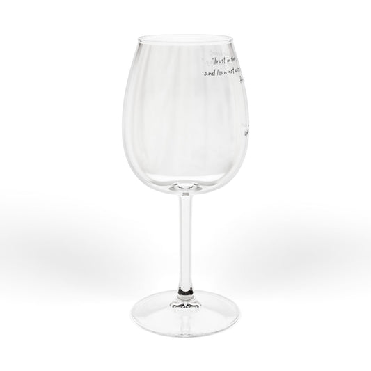 12oz Stemmed Glass - “Trust in the LORD with all your heart" Proverbs 3:5-6 (KJV)