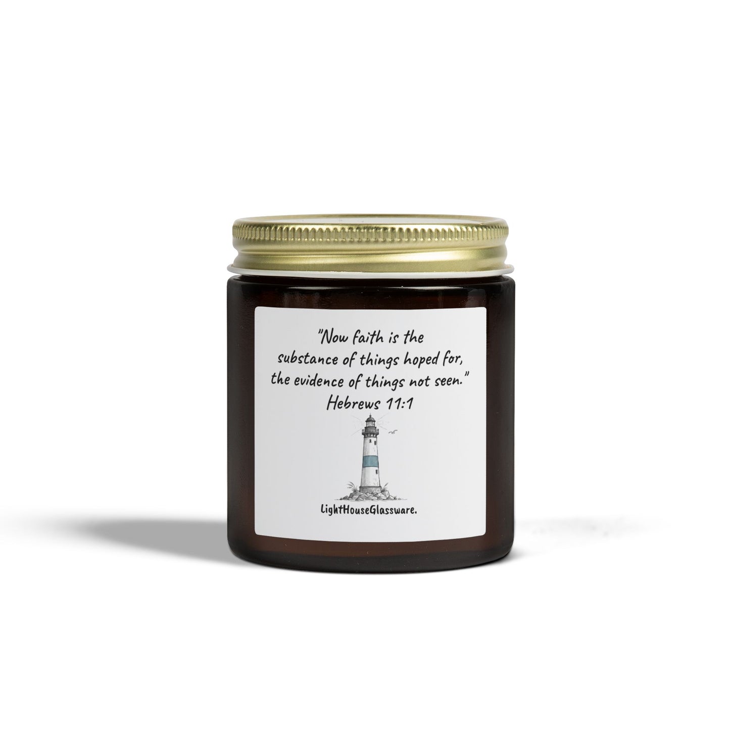 Hebrews 11:1 (KJV) Bible Verse Scented Candle — Coconut Apricot (4oz & 9oz)
