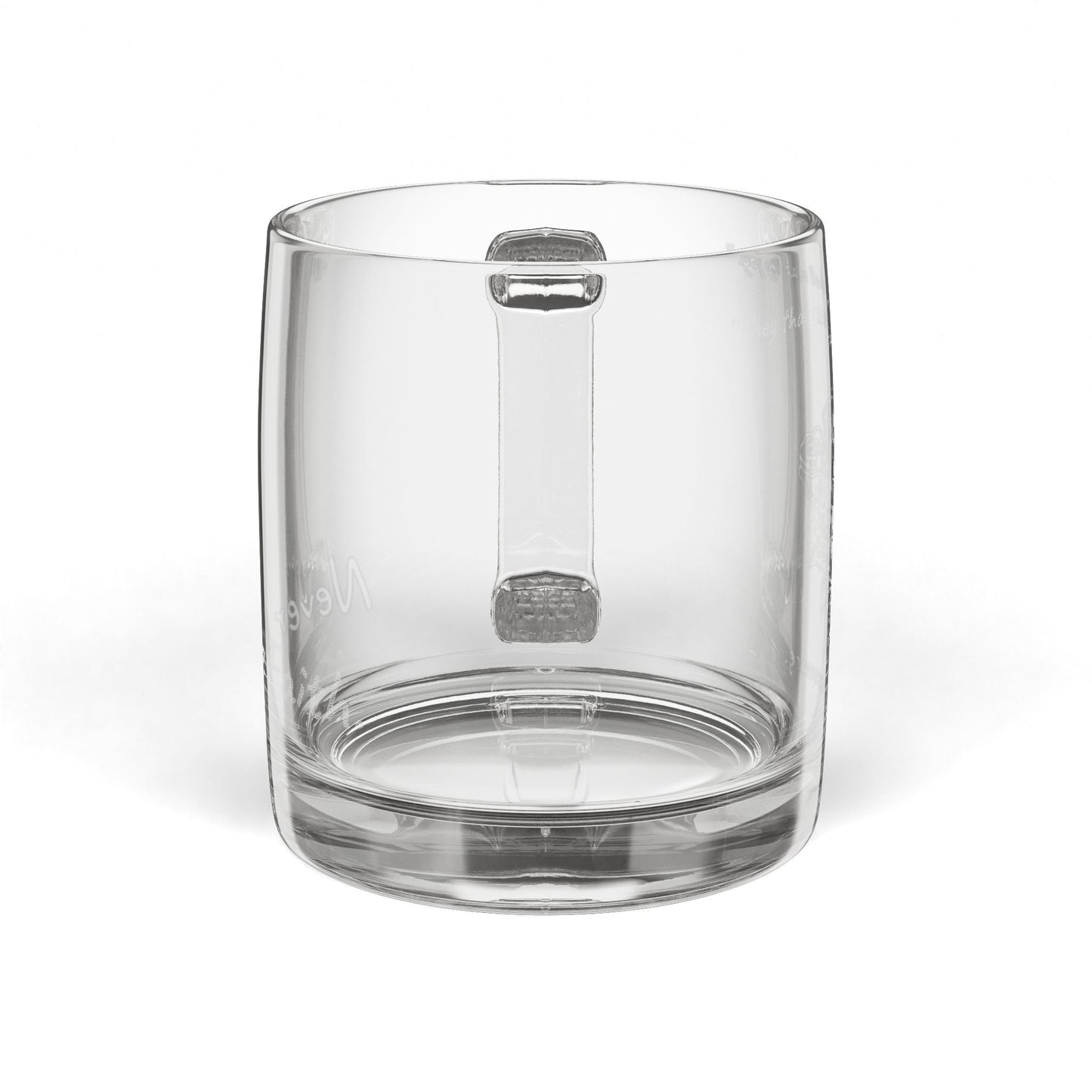 12.25oz Engraved Glass Roses Mug - “They that sow in tears shall reap in joy.” Psalms 126:5 (KJV)